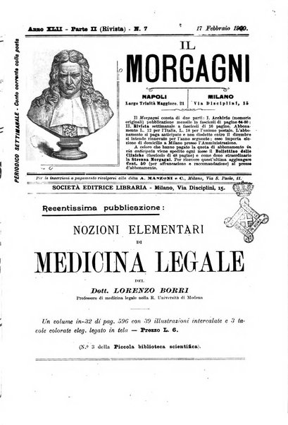 Il morgagni giornale indirizzato al progresso della medicina. Parte 2., Riviste