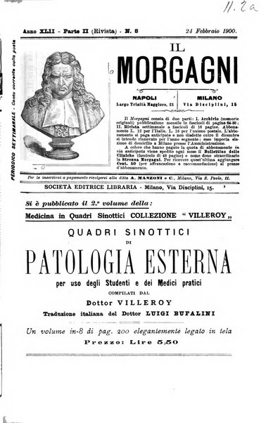 Il morgagni giornale indirizzato al progresso della medicina. Parte 2., Riviste