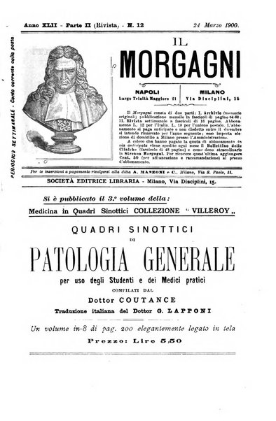 Il morgagni giornale indirizzato al progresso della medicina. Parte 2., Riviste