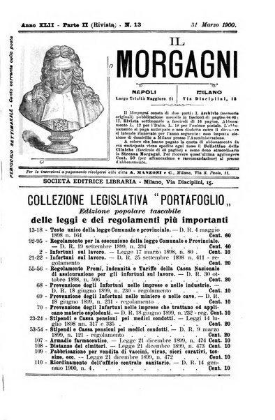 Il morgagni giornale indirizzato al progresso della medicina. Parte 2., Riviste