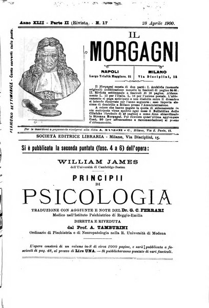 Il morgagni giornale indirizzato al progresso della medicina. Parte 2., Riviste