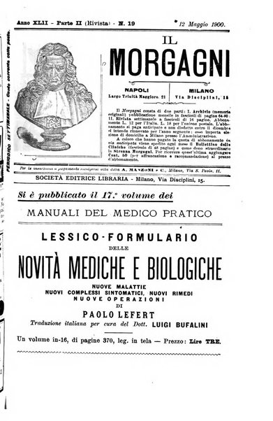 Il morgagni giornale indirizzato al progresso della medicina. Parte 2., Riviste