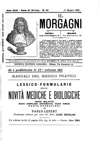 Il morgagni giornale indirizzato al progresso della medicina. Parte 2., Riviste