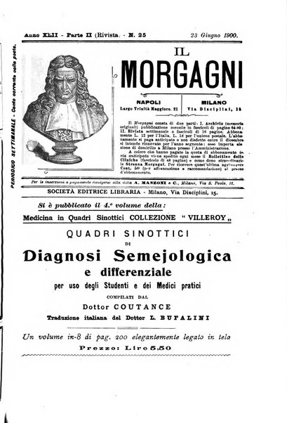 Il morgagni giornale indirizzato al progresso della medicina. Parte 2., Riviste