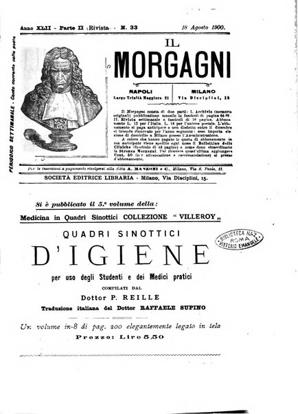 Il morgagni giornale indirizzato al progresso della medicina. Parte 2., Riviste