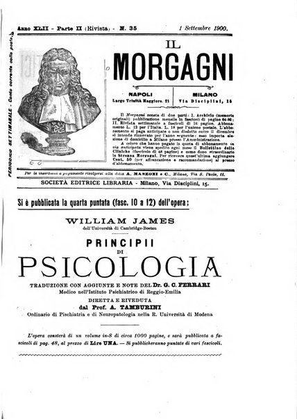 Il morgagni giornale indirizzato al progresso della medicina. Parte 2., Riviste