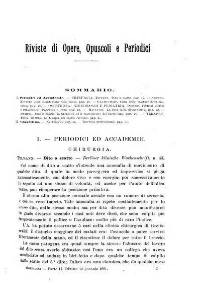 Il morgagni giornale indirizzato al progresso della medicina. Parte 2., Riviste