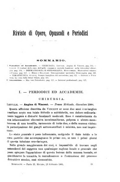 Il morgagni giornale indirizzato al progresso della medicina. Parte 2., Riviste