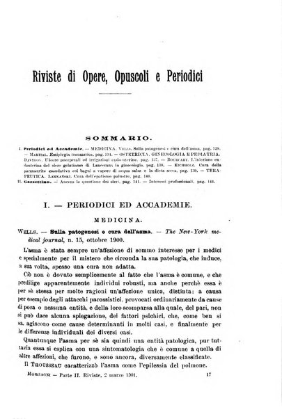 Il morgagni giornale indirizzato al progresso della medicina. Parte 2., Riviste