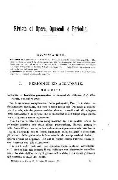 Il morgagni giornale indirizzato al progresso della medicina. Parte 2., Riviste