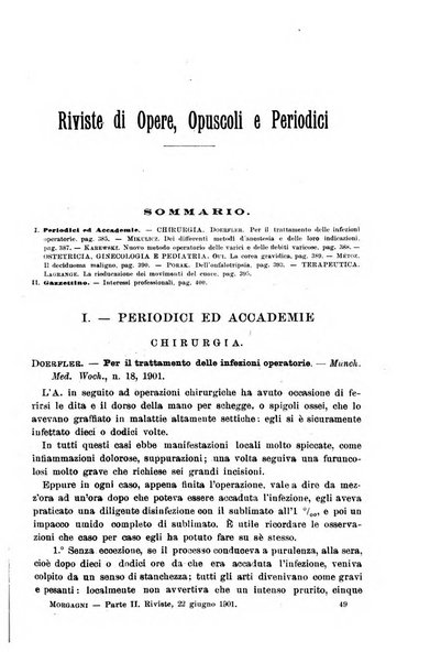 Il morgagni giornale indirizzato al progresso della medicina. Parte 2., Riviste