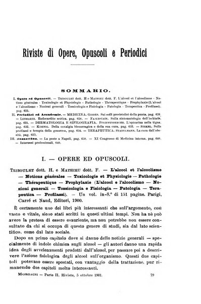 Il morgagni giornale indirizzato al progresso della medicina. Parte 2., Riviste