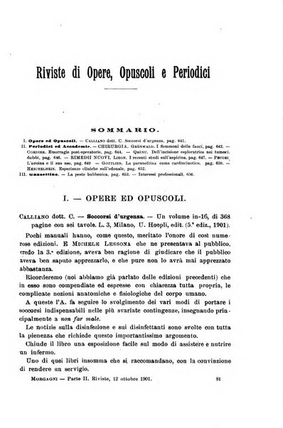 Il morgagni giornale indirizzato al progresso della medicina. Parte 2., Riviste