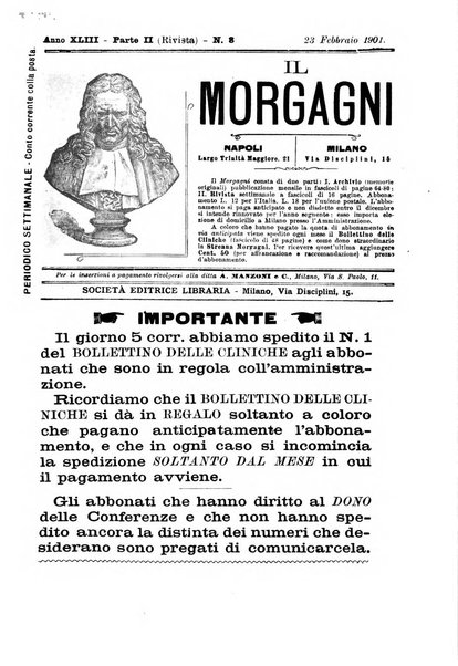 Il morgagni giornale indirizzato al progresso della medicina. Parte 2., Riviste