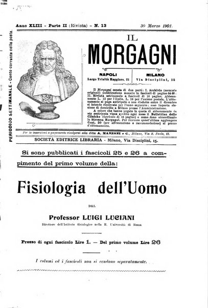 Il morgagni giornale indirizzato al progresso della medicina. Parte 2., Riviste