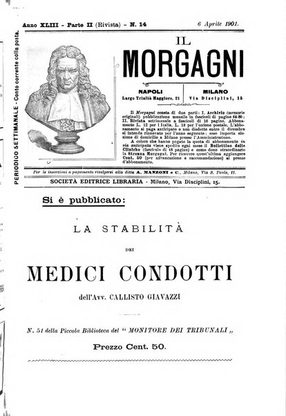 Il morgagni giornale indirizzato al progresso della medicina. Parte 2., Riviste