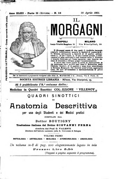 Il morgagni giornale indirizzato al progresso della medicina. Parte 2., Riviste