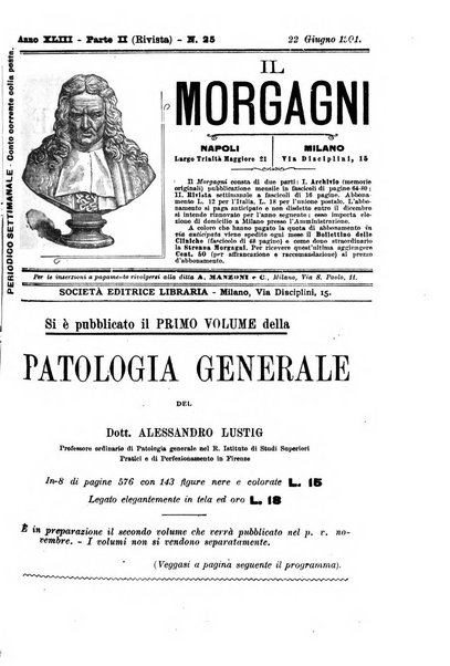 Il morgagni giornale indirizzato al progresso della medicina. Parte 2., Riviste