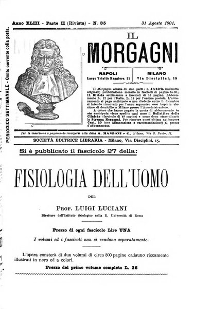 Il morgagni giornale indirizzato al progresso della medicina. Parte 2., Riviste