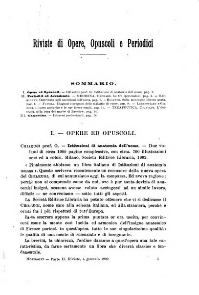 Il morgagni giornale indirizzato al progresso della medicina. Parte 2., Riviste