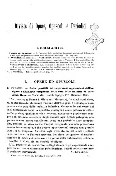 Il morgagni giornale indirizzato al progresso della medicina. Parte 2., Riviste