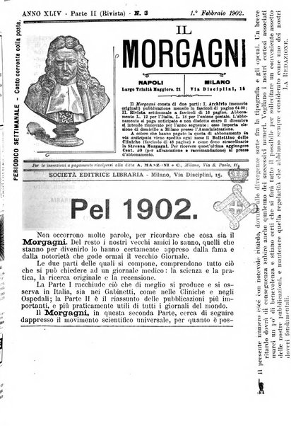 Il morgagni giornale indirizzato al progresso della medicina. Parte 2., Riviste