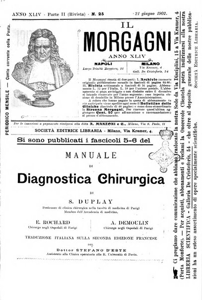 Il morgagni giornale indirizzato al progresso della medicina. Parte 2., Riviste