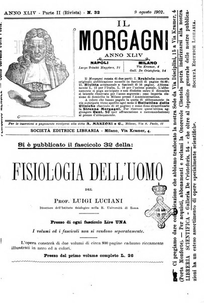 Il morgagni giornale indirizzato al progresso della medicina. Parte 2., Riviste