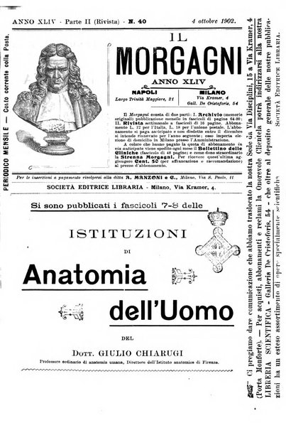 Il morgagni giornale indirizzato al progresso della medicina. Parte 2., Riviste