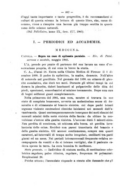 Il morgagni giornale indirizzato al progresso della medicina. Parte 2., Riviste