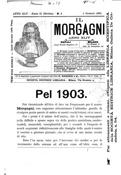 Il morgagni giornale indirizzato al progresso della medicina. Parte 2., Riviste