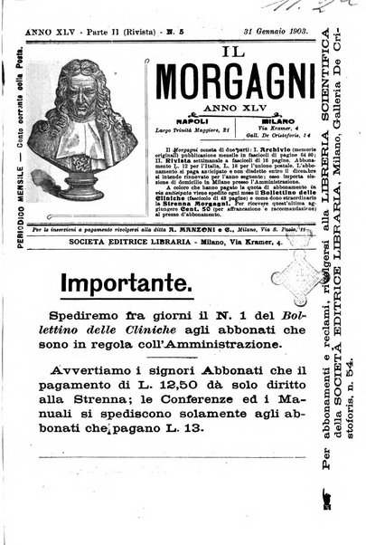 Il morgagni giornale indirizzato al progresso della medicina. Parte 2., Riviste