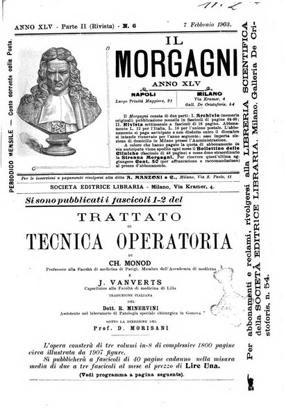 Il morgagni giornale indirizzato al progresso della medicina. Parte 2., Riviste