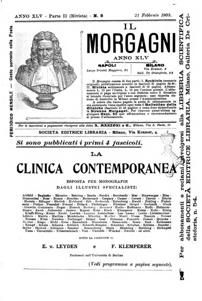 Il morgagni giornale indirizzato al progresso della medicina. Parte 2., Riviste