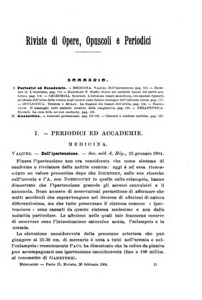 Il morgagni giornale indirizzato al progresso della medicina. Parte 2., Riviste