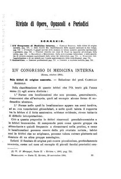 Il morgagni giornale indirizzato al progresso della medicina. Parte 2., Riviste