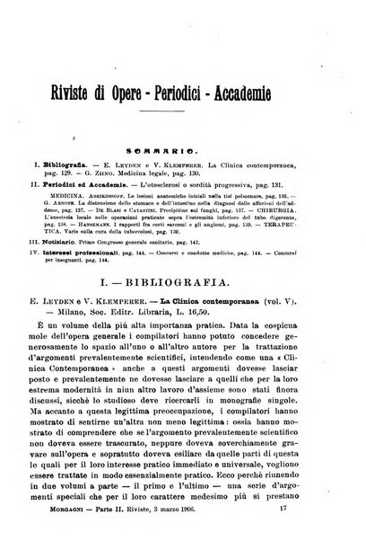 Il morgagni giornale indirizzato al progresso della medicina. Parte 2., Riviste