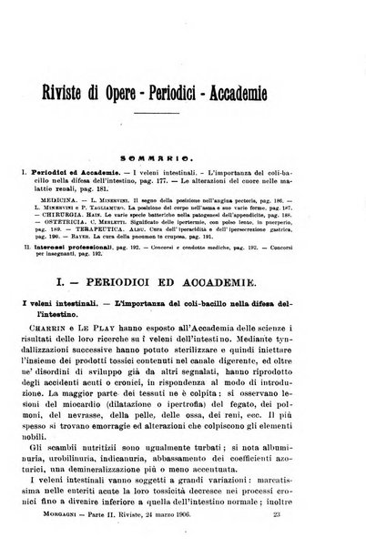 Il morgagni giornale indirizzato al progresso della medicina. Parte 2., Riviste