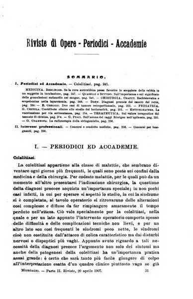 Il morgagni giornale indirizzato al progresso della medicina. Parte 2., Riviste