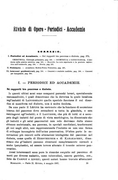 Il morgagni giornale indirizzato al progresso della medicina. Parte 2., Riviste