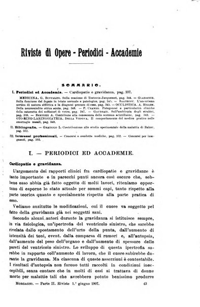 Il morgagni giornale indirizzato al progresso della medicina. Parte 2., Riviste