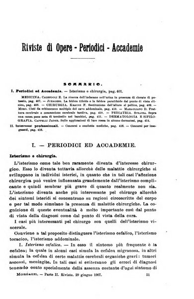 Il morgagni giornale indirizzato al progresso della medicina. Parte 2., Riviste