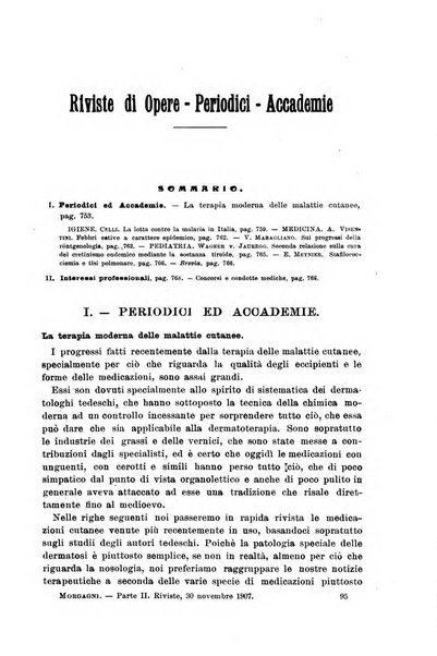 Il morgagni giornale indirizzato al progresso della medicina. Parte 2., Riviste