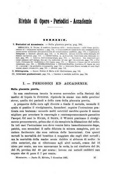 Il morgagni giornale indirizzato al progresso della medicina. Parte 2., Riviste