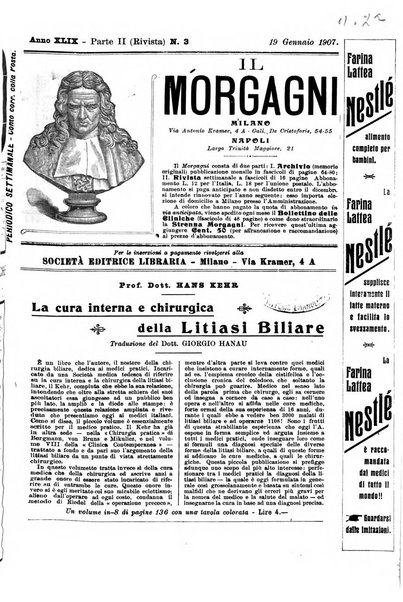 Il morgagni giornale indirizzato al progresso della medicina. Parte 2., Riviste