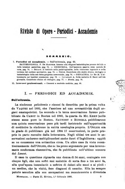 Il morgagni giornale indirizzato al progresso della medicina. Parte 2., Riviste