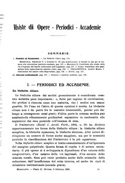 Il morgagni giornale indirizzato al progresso della medicina. Parte 2., Riviste