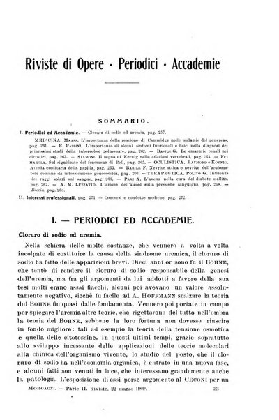 Il morgagni giornale indirizzato al progresso della medicina. Parte 2., Riviste