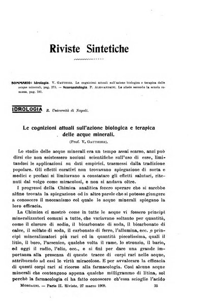 Il morgagni giornale indirizzato al progresso della medicina. Parte 2., Riviste