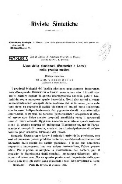 Il morgagni giornale indirizzato al progresso della medicina. Parte 2., Riviste